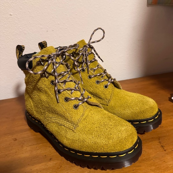 Green/yellow suede combat boots Dr.martens main image 7